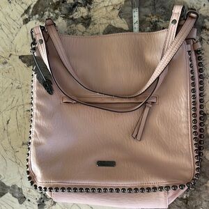 Jessica Simpson Studded Pink Leather Shoulder Bag